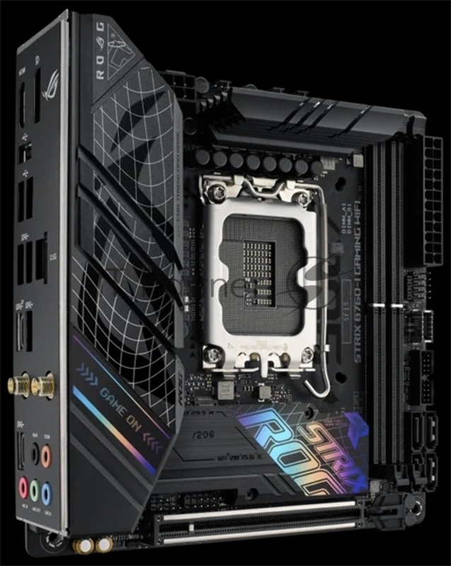 Материнская плата ASUS ROG STRIX B760-I GAMING WIFI, LGA1700, Intel B760, 2xDDR5, 4xSATA, 2xM.2, 1xPCIe 5.0 x16, DisplayPort, HDMI, 1x2.5Gb LAN, USB Type-C, 5x3.5 мм, 7.1, mini-ITX