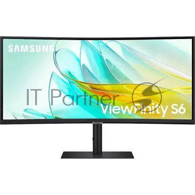 Монитор 34" Samsung ViewFinity S6 S34C650UAIXCI VA 3440x1440, 100 Гц, 5 мс, 21:9, 350 кд/м², 1xHDMI, 1xDP, 3xUSB, 1xUSB-C, 1xUSB-B, 1x3.5 мм, 2x5 Вт, изогнутый R1000, черный