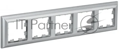 Рамка 5-местная IEK BRITE РУ-5-Бр DECOR 3D-форма алюминий