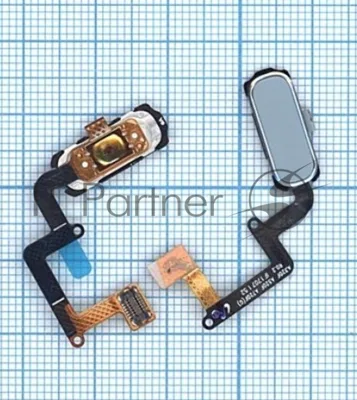 Кнопка HOME в сборе с механизмом и шлейфом для Samsung A320, синяя