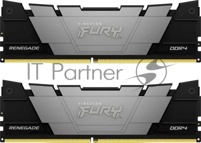 Оперативная память Kingston Fury Renegade, DDR4, 16GB (2x8GB), 3200MHz, CL16, DIMM, с радиатором, серый/черный