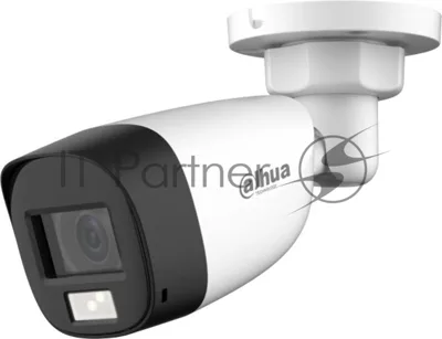 Уличная цилиндрическая HDCVI-видеокамера Dahua DH-HAC-HFW1200CLP-IL-A-0280B-S6 с интеллектуальной двойной подсветкой 2Мп, объектив 2.8мм, ИК 20м, LED 20м, IP67, корпус: металл, быстрый монтаж