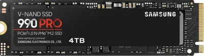 Накопитель SSD Samsung 990 PRO, 4Tb, PCIe 4.0 x4, M.2 2280, NVMe, R/W 7450/6900