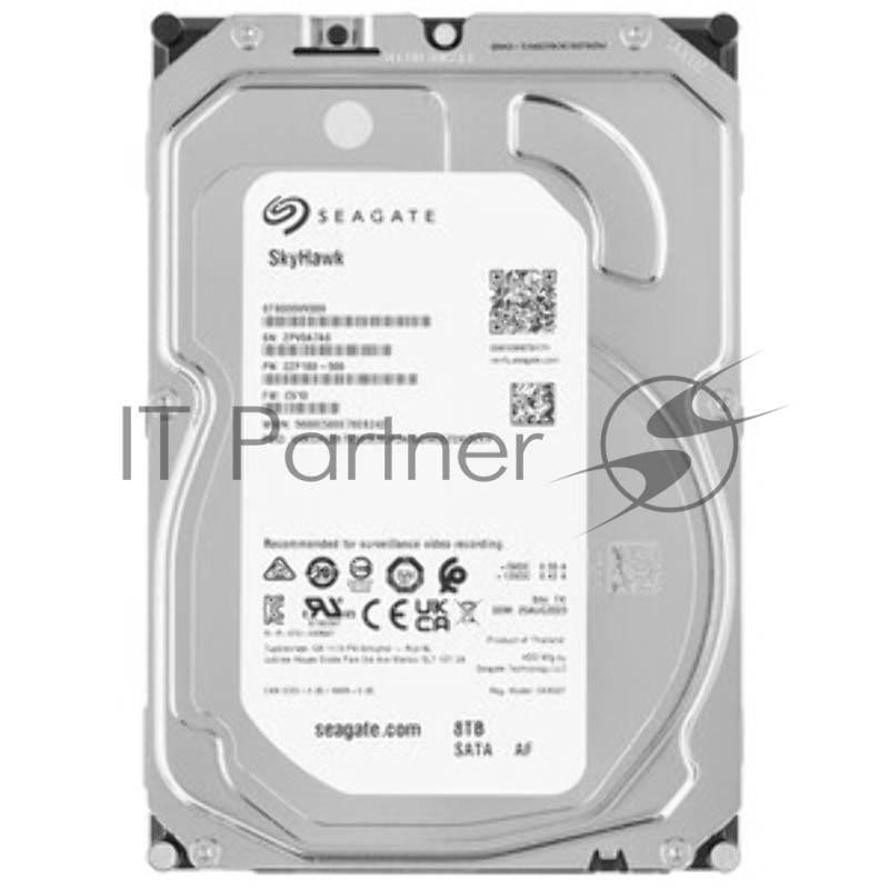 Жесткий диск HDD Seagate SkyHawk 8Tb 7200rpm SATA 256Mb 3.5"