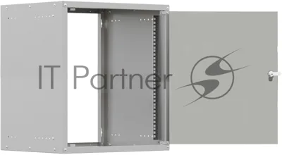 Шкаф коммутационный NTSS Lime (NTSS-WL9U5560GS) настенный 9U 550x600 мм пер. дв. стекл несъемн. бок. пан. 30 кг серый 110 град. IP20 сталь