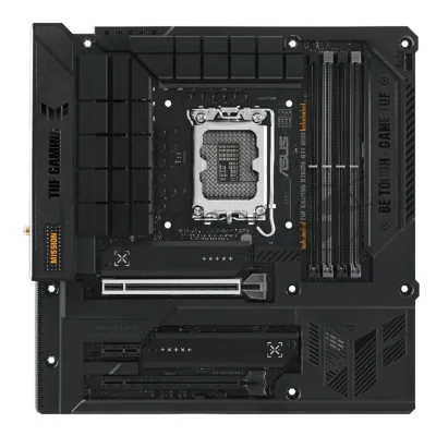 Материнская плата ASUS TUF GAMING B760M-BTF WIFI, LGA1700, Intel B760, 4xDDR5, 4xSATA, 3xM.2, 1xPCIe 5.0 x16, DisplayPort, HDMI, 1x2.5Gb LAN, USB Type-C, 3x3.5 мм, 7.1, microATX