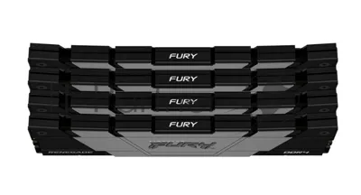 Оперативная память Kingston Fury Renegade, DDR4, 64GB (4x16GB), 3200MHz, CL16, DIMM, радиатор, черный