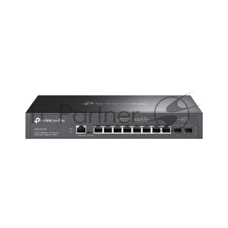 Коммутатор управляемый TP-Link SG3210X-M2 Omada уровня 2+ с 8 портами 2,5 Гбит/с и 2 портами SFP+, 1U, монтируется в 13-дюймовую стойку