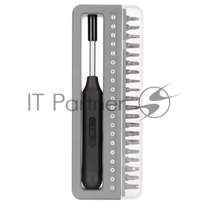 Набор прецизионных отверток Deli DL241041 (отвертка + 40 бит), сталь S2 + Cr-V