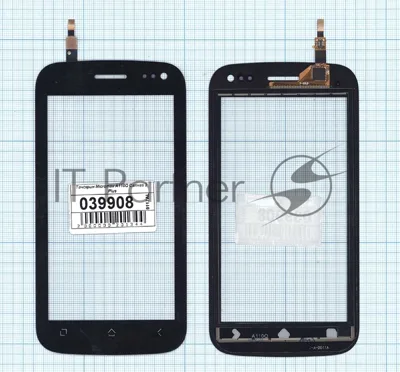 Сенсорное стекло (тачскрин) для Micromax A110Q Canvas 2 Plus черное