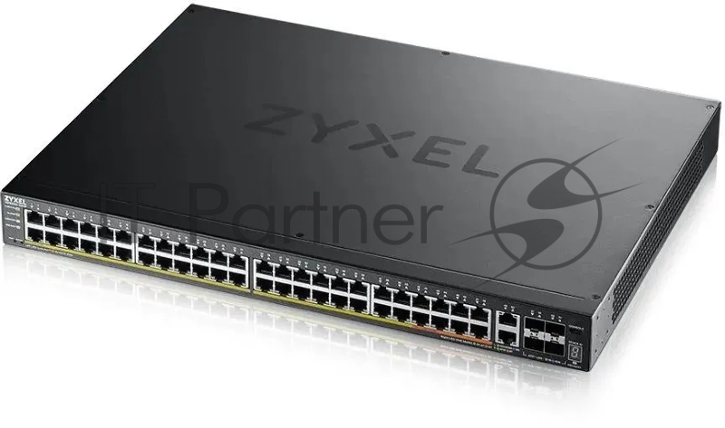 Коммутатор L3 Access Zyxel NebulaFlex Pro XGS2220-54FP, rack 19", 48xRJ-45: 1G PoE+ (8 из них PoE++), 2xRJ-45: 1/2.5/5/10G PoE++, 4xSFP+, бюджет PoE 960 Вт