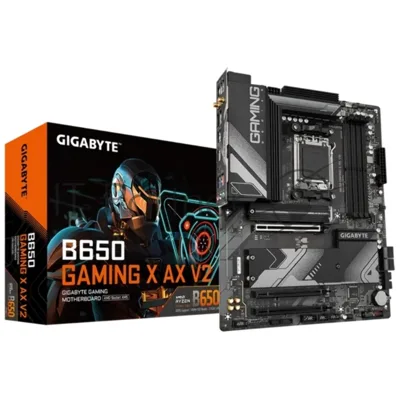 Материнская плата Gigabyte B650 GAMING X AX V2, AM5, AMD B650, 4xDDR5, 4xSATA, 3xM.2, 1xPCIe 4.0 x16, DisplayPort, HDMI, 1x2.5Gb LAN, USB Type-C, 3x3.5 мм, 7.1, ATX