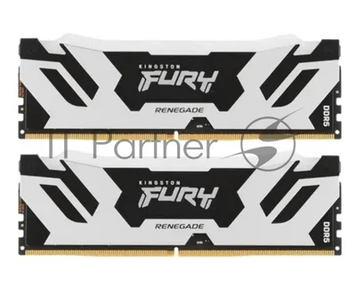 Оперативная память Kingston Fury Renegade, DDR5, 96Gb (2x48GB), 6000MHz, CL32, DIMM, с радиаторами, cеребристый/черный