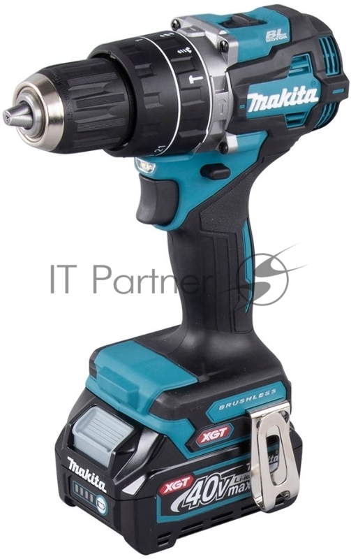 Дрель-шуруповерт Makita HP002GD201, 40 В, 2,5 Ач, 64 Нм, бесщеточный, ударный
