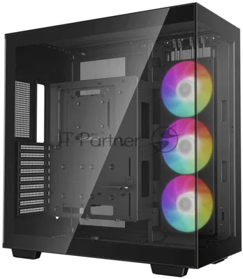 Компьютерный корпус Deepcool CH780 черный (ATX, без БП, ARGb, 4xUSB3.2 Type-A + USB3.2 Type-C) (R-CH780-BKADE41-G-1) MidiTower