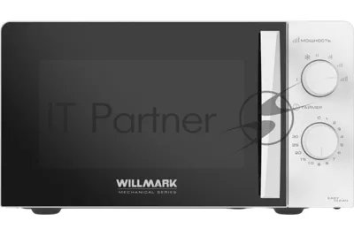 Микроволновая печь WILLMARK WMO-201MB белый, 20 л, 700 Вт, переключатели - поворотный механизм