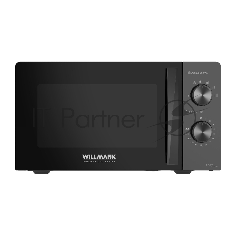 Микроволновая печь WILLMARK WMO-201MB черный, 20 л, 700 Вт, переключатели - поворотный механизм