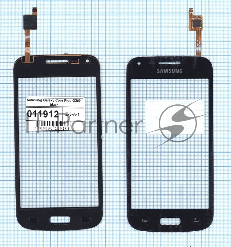 Сенсорное стекло (тачскрин) для Samsung Galaxy Core Plus SM-G350, черное