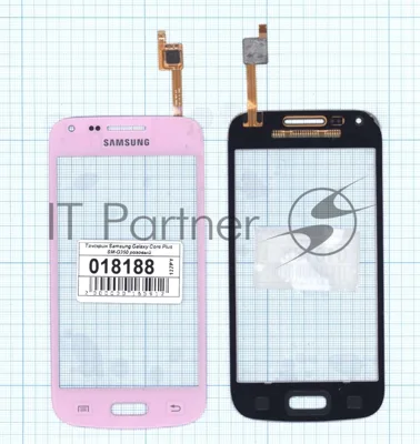 Сенсорное стекло (тачскрин) для Samsung Galaxy Core Plus SM-G350 розовое