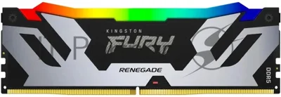 Оперативная память Kingston Fury Renegade, DDR5, 48Gb (1x48Gb), 6000MHz, CL32, DIMM, с радиатором, RGB, cеребристый/черный