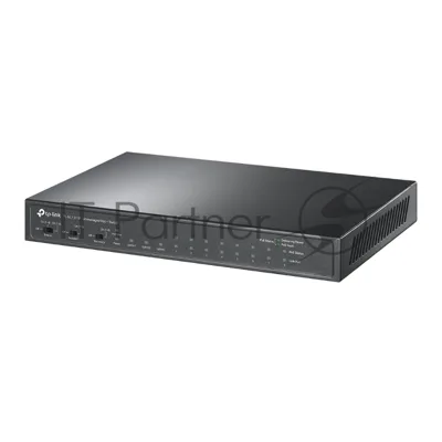 Настольный коммутатор TP-Link TL-SL1311P, 8 портов 10/100 Мбит/с с поддержкой PoE+, 2 гигабитных порта без поддержки PoE, 1 порт SFP, 802.3af/at, бюджет PoE — 65 Вт, стальной корпус