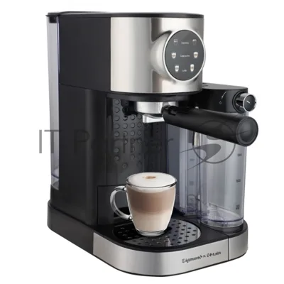 Кофеварка рожковая Zigmund & Shtain ZCM-890 черный/стальной, исп. кофе - молотый, 1.2 л, 1600 Вт, 15 бар