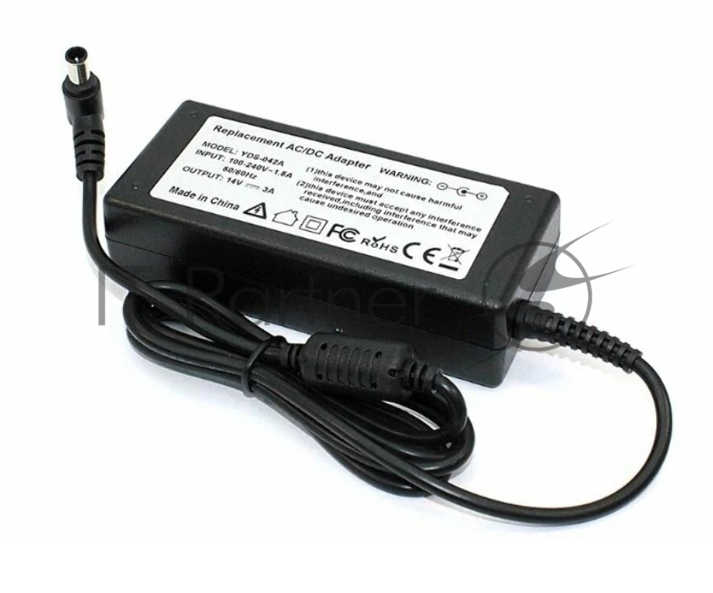 Блок питания (сетевой адаптер) для ноутбуков Samsung 14V 3A 6.5x4.4, OEM