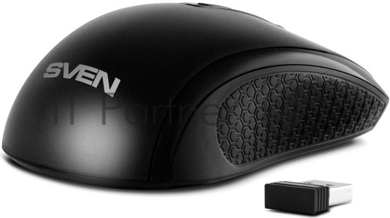 Мышь беспроводная SVEN RX-220W черный, 1600 dpi, радиоканал, USB, кнопки - 4