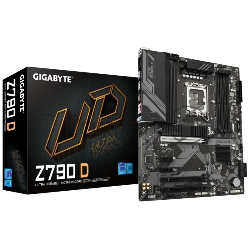 Материнская плата GIGABYTE Z790 D, LGA1700, Intel Z790, 4xDDR5, 4xSATA, 3xM.2, 1xPCIe 5.0 x16, DisplayPort, HDMI, 1x2.5Gb LAN, USB Type-C, 3x3.5 мм, 7.1, ATX