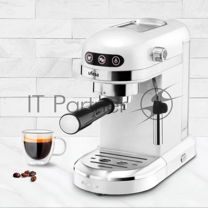 Кофеварка рожковая Ufesa PALERMO WHITE белый, исп. кофе - молотый, 1.5 л, 1350 Вт, 20 бар