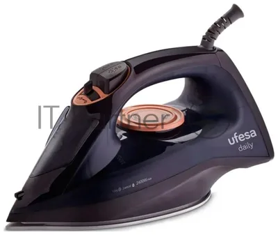 Утюг Ufesa PV1100C DAILY черный/синий, 2400 Вт, 30 г/мин, 120 г/мин, 280 мл