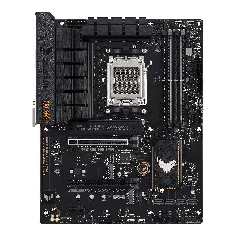 Материнская плата ASUS TUF GAMING B650-E WIFI, AM5, AMD B650, 4xDDR5, 4xSATA, 3xM.2, 1xPCIe 4.0 x16, DisplayPort, HDMI, 1x2.5Gb LAN, USB Type-C, Wi-Fi 6E, Bluetooth, 3x3.5 мм, 7.1, ATX