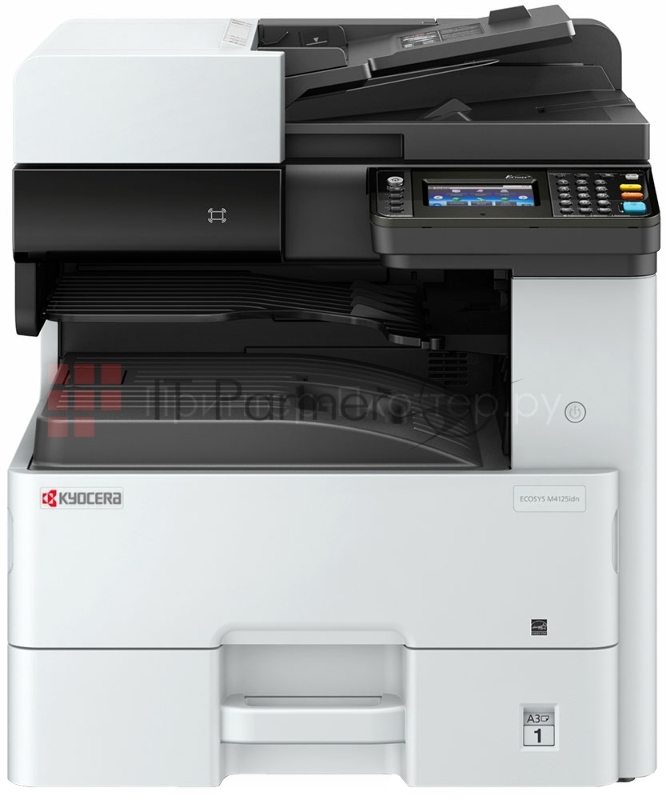 МФУ лазерное Kyocera M4125idn (Азия, аналог 1102P23NL0) (принтер/сканер/копир, A3, 25/12(A4/A3) стр/мин, 1200x1200 dpi, 1 Гб, USB 2.0, Network, HyPAS, лоток 500 л., Duplex, старт.тонер 3000 стр. Орг. тонер Tk-6110)
