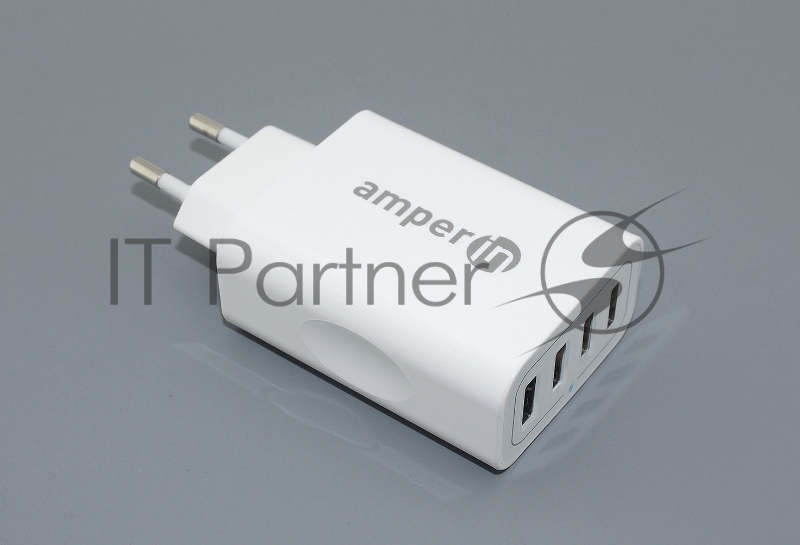 Блок питания (сетевой адаптер) Amperin 4-port USB*5V 2.4A (YDS-TC028-4-0-0), белый