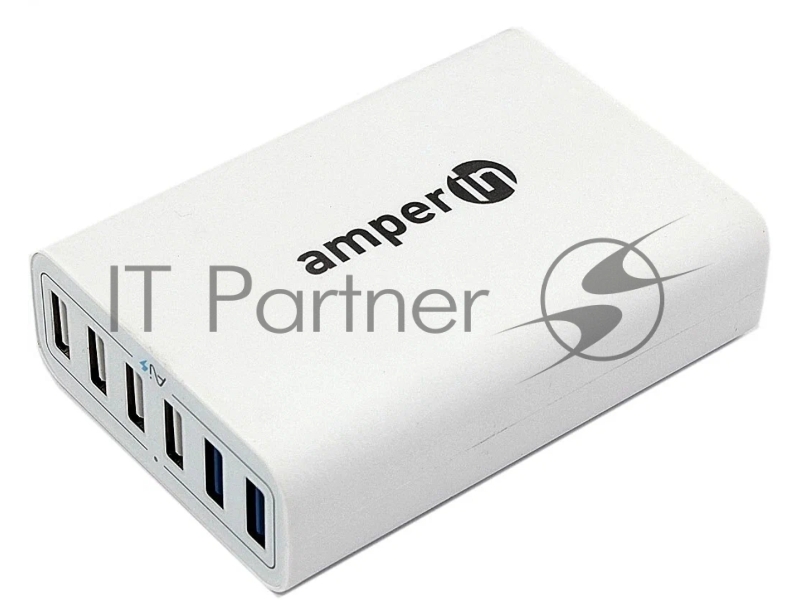 Блок питания (сетевой адаптер) Amperin Quick Charge 6-port QC 3.0 USB (YDS-TC060-4-2-0), белый
