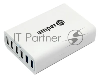 Блок питания (сетевой адаптер) Amperin Quick Charge 6-port QC 3.0 USB (YDS-TC060-4-2-0), белый