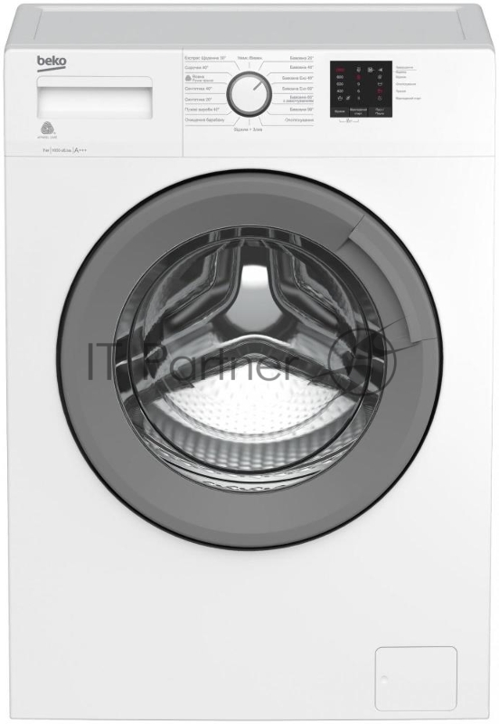 Стиральная машина Beko RGE78511XSW белый, загрузка фронтальня 7 кг, 1000 об/мин., класс: А+++