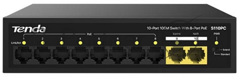 Коммутатор Tenda S110PC 10PORT 10/100M