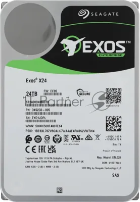 Жесткий диск HDD Seagate Exos X24 24Tb 7200rpm SAS 512Mb 3.5"