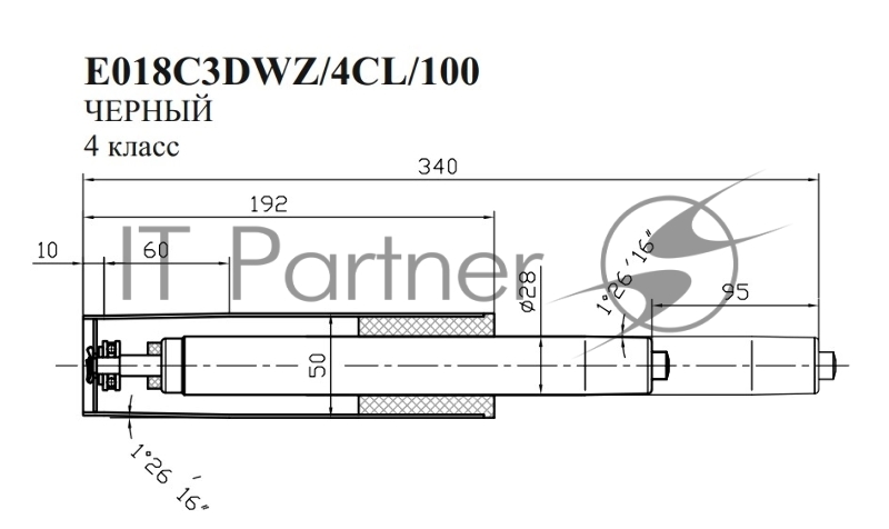Газлифт Бюрократ E018 E018C3DWZ/4CL/100 черный