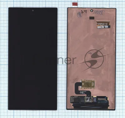 Дисплей для Samsung Galaxy S23 Ultra SM-S918B в сборе с тачскрином, черный orig