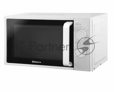 Микроволновая печь Sakura SA-7051W белый, 20 л, 700 Вт, переключатели - поворотный механизм
