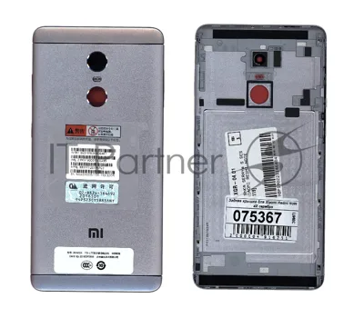 Задняя крышка для Xiaomi Redmi Note 4X серебро