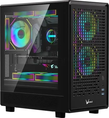 Компьютерный корпус Aerocool/Formula Air Mesh G2 черный без БП mATX 3x120мм 2xUSB 3.0 audio
