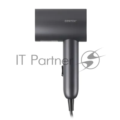 Фен Centek CT-2201 серый, 900 Вт, компактный, ионизация