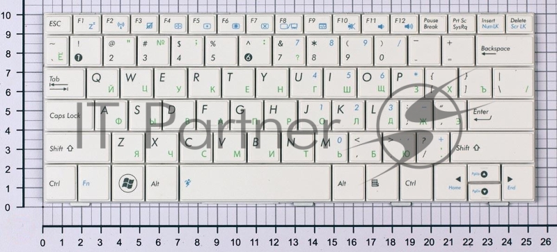 Клавиатура для ноутбука Asus Eee PC 1005HA 1008HA 1001HA 1001px белая