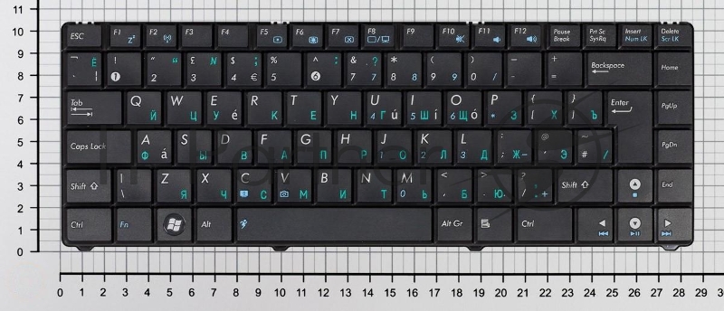 Клавиатура для ноутбука Asus N20 N20A N20H черная