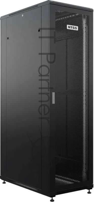 Шкаф серверный NTSS Премиум (NTSS-R42U80100PD/PDD-BL) напольный 42U 800x1000 мм пер. дв. перфор. металл 900 кг серый 910 мм 160 кг 1987 мм IP20 сталь