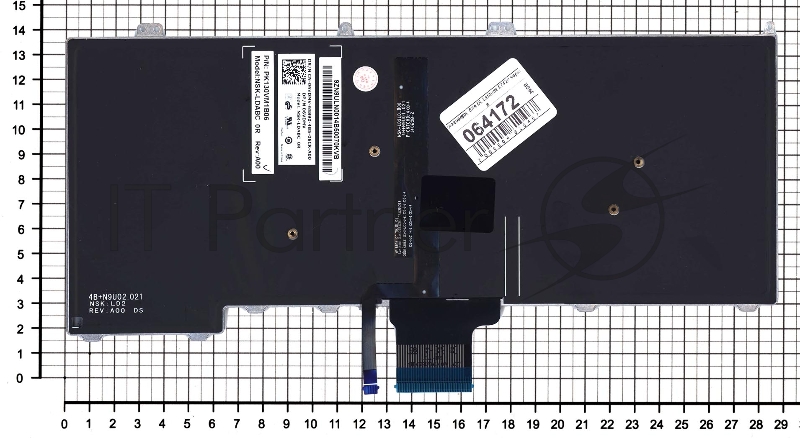 Клавиатура для ноутбука Dell Latitude E7420 черная с подсветкой без указателя