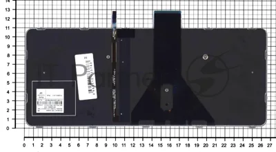 Клавиатура для ноутбука HP EliteBook Folio 1020 G1 черная с серебристой рамкой и подсветкой